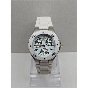 Invicta Couture Angel White Silicone Multifunction Watch 40mm Quartz New Battery